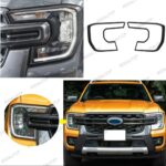 FORD RANGER T9 - HEADLIGHT GUARD BLACK