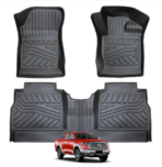 P SERIES - PASSENGER 3D TPE MATS PLUS 2 RED AND BLACK KEY CASE - Image 4