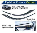 TOYOTA CROSS - CARBON FIBER HEAD LAMP EYEBLOW  COVER BLACK GLOSS
