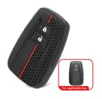 TOYOTA CROSS -  RED AND BLACK SILICONE KEY CASE  2 BUTTON - Image 3