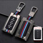 TANK 500 - GREY AND CHROME KEY CASE WITH KEYRING