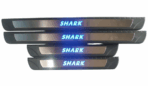 BYD SHARK  - SHARK LED SCUFFPLATE  4PC BLACK AND SILVER